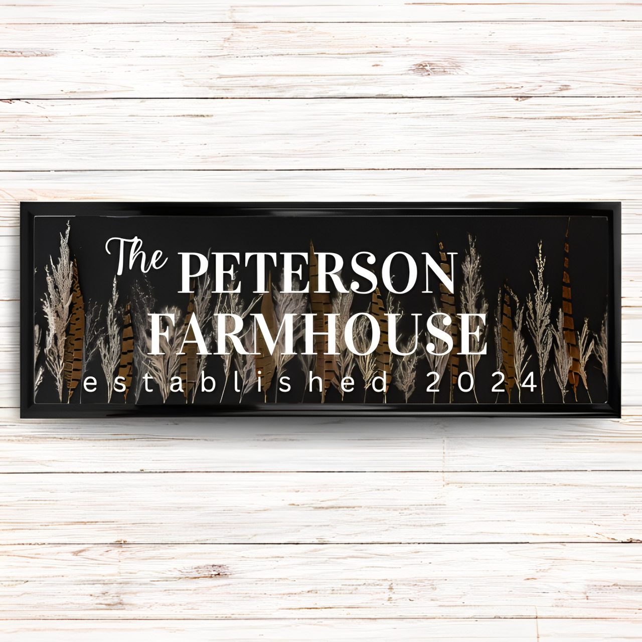 Personalized Welcome Sign | Black Framed Sign