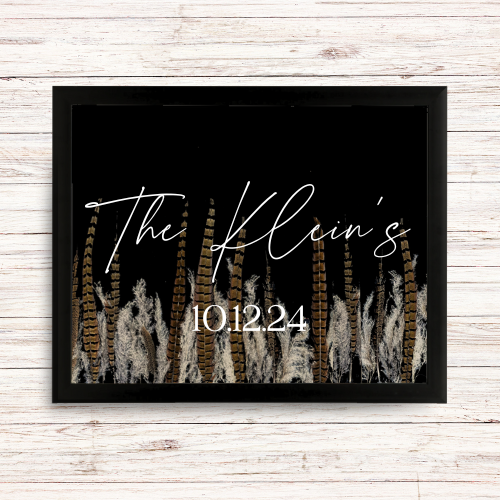 Personalized Wedding Sign | Black Framed Sign
