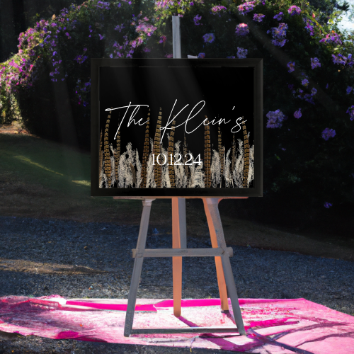 Personalized Wedding Sign | Black Framed Sign